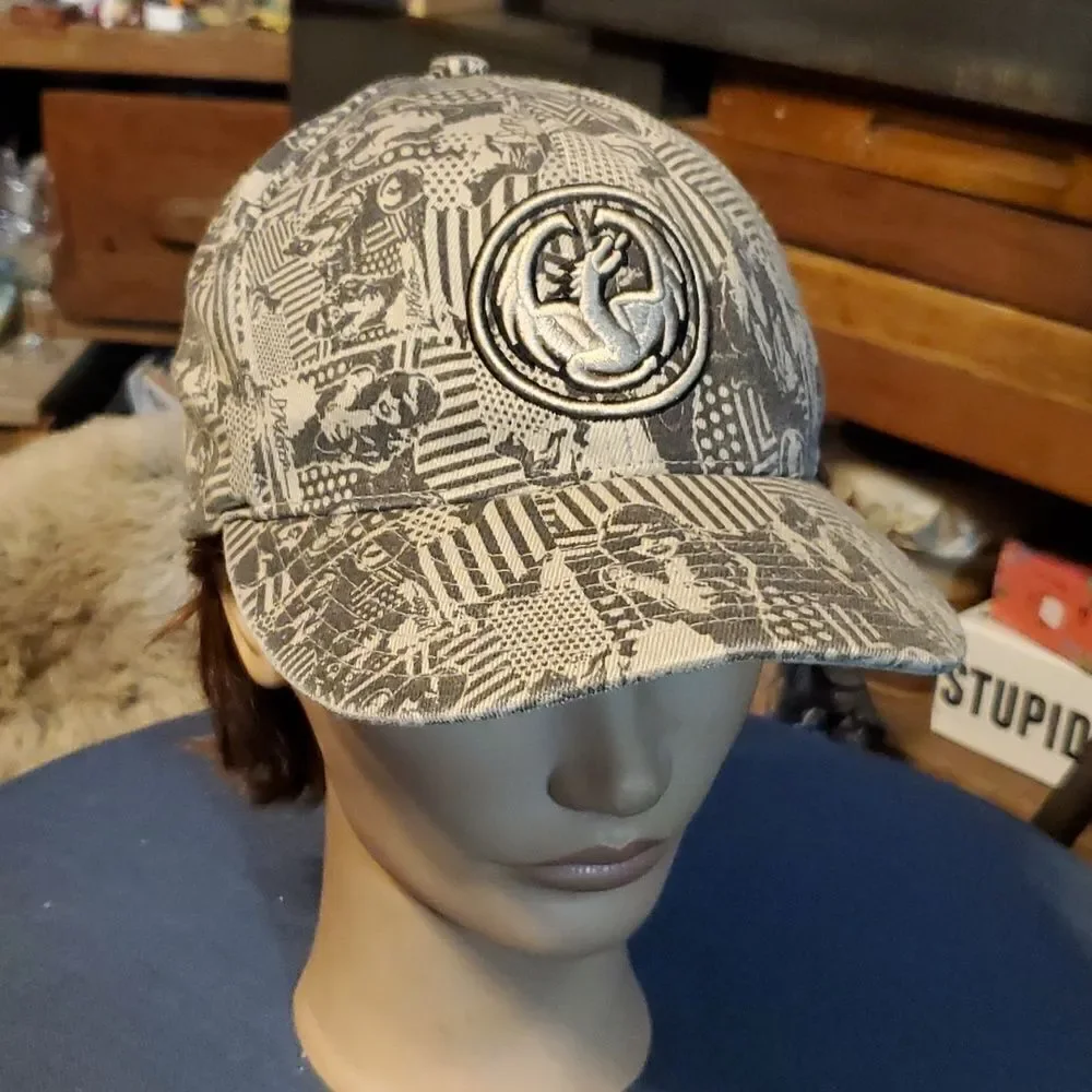 DRACONIS OBSCURO tan Ball Cap - Printed, Embroidered, Fitted Flex Fit Size: S-M‎